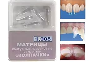 HUALNYK Dental Clear Matrix Anterior Matrice, BT Anterior Matrices Bioclear Style, Transparent Bow Anterior Matrices Sectional Contoured Matrix System (1, M)