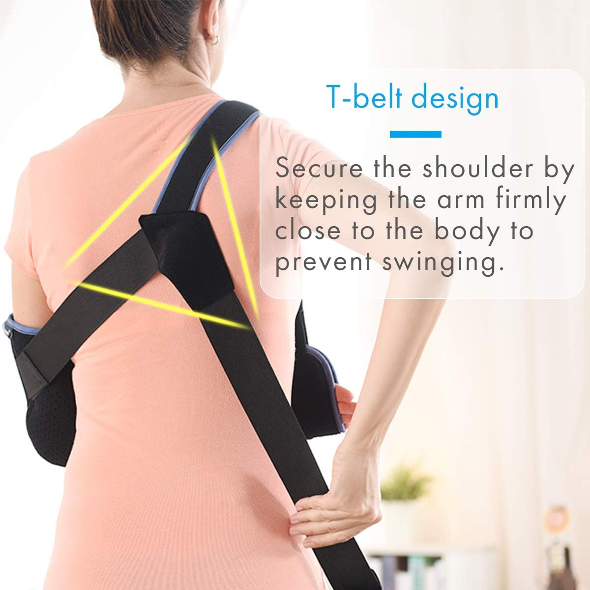 Velpeau Arm Sling Shoulder Immobilizer - Rotator Cuff Support Brace - Comfortable Medical Sling for Shoulder Injury, Left and Right Arm, Men and Women, for Broken, Dislocated, Fracture, Strain (Large): Health & Personal Care