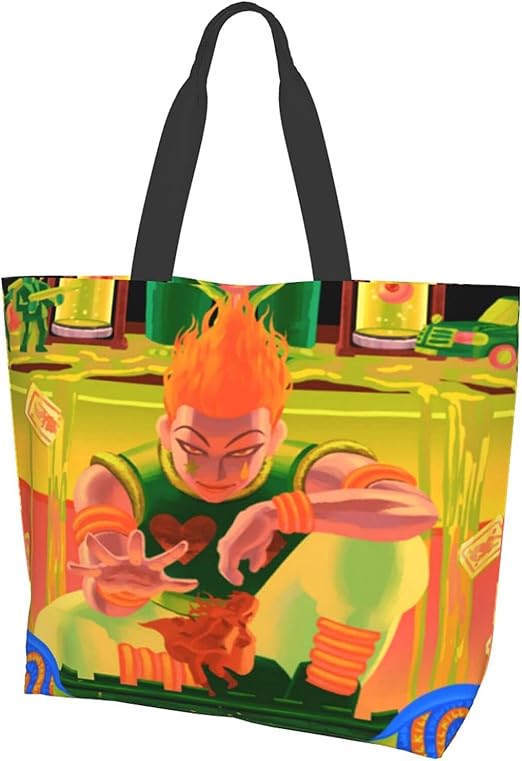 Hunter X Hunter Women Canvas Tote bag with Zipper and Pocket, Casual
