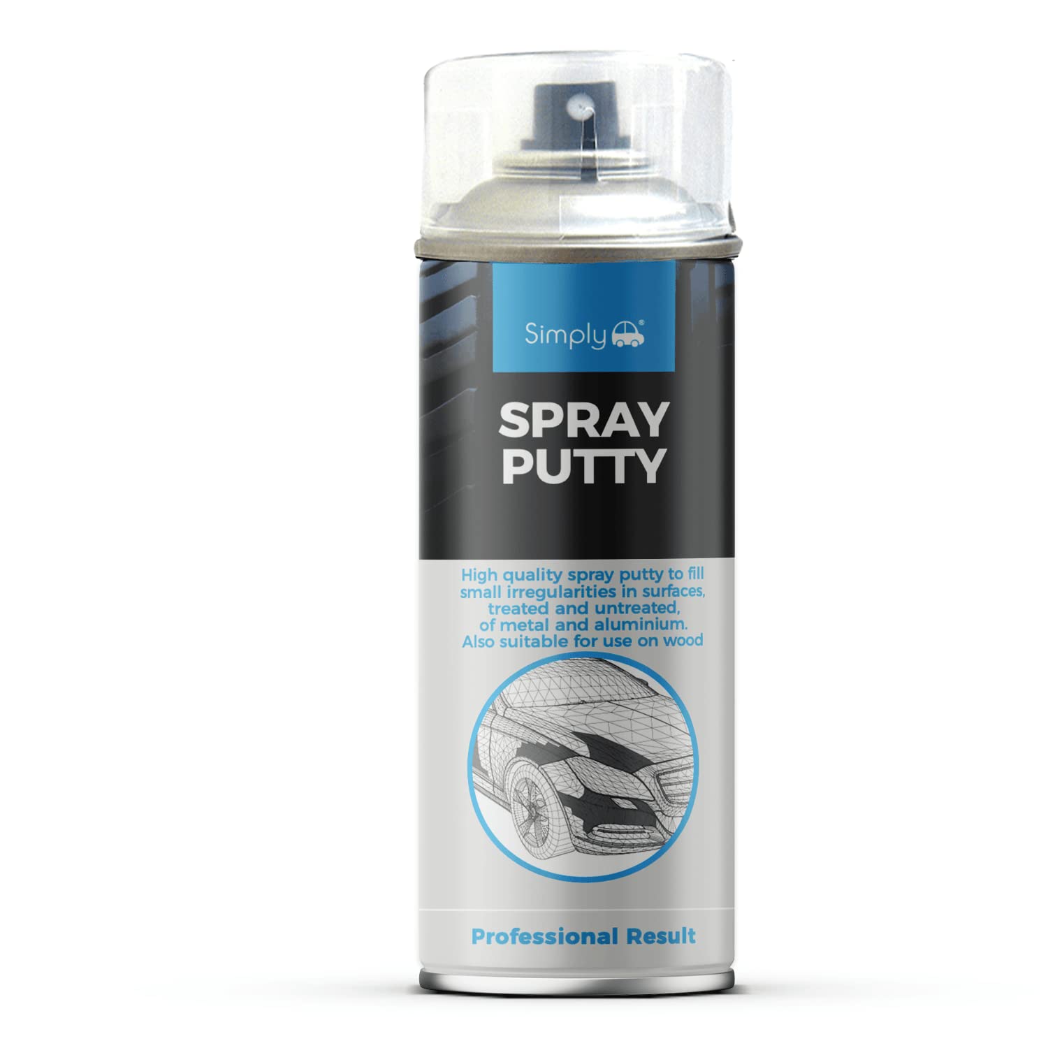 Simply SP-037 Spray Putty 400ml – Fast Drying – Great Adhesion – Corrosion Preventive – Multiple Application, Aluminium