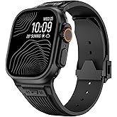 Luxury Watch Band for Apple Watch Ultra 3 2 Band 49mm 46mm 45mm 44mm, Men Rugged Silicone Rubber Sport Strap with Secure Metal Connector & Folding Clasp for iWatch Series 11 10 9 8 7 6 5 4 SE 3 2 1