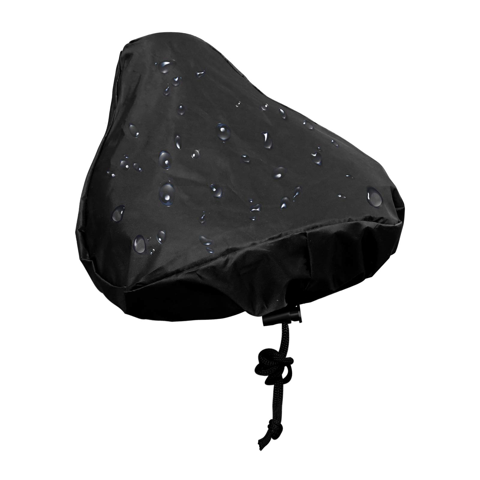 Photo 1 of LUTER Waterproof Bike Seat Cover with Drawstring, Protective Water Resistant Bicycle Saddle Rain Dust Cover (Black)
