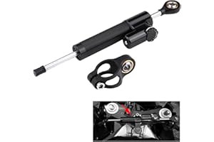 VINGVO Motorcycle Steering Damper Stabilizer, Aluminum Universal Motorcycle Steering Damper Stabilizer Linear Reversed Safety Control for Most Motorcycles Street Bike Sport Bike Road Racing Bike