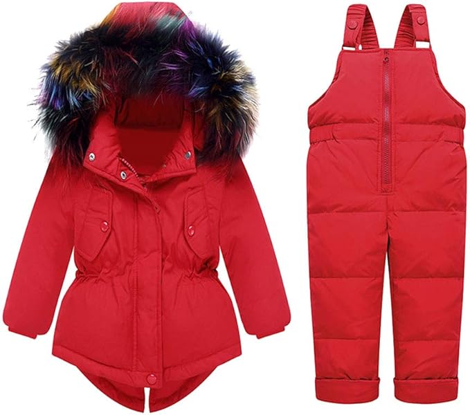 Snowsuits Clothing LSHEL Baby Snow Jacket Kids Baby Toddler Winter Snowsuit Polka Dot Puffer