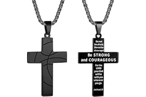 HattiDoris Basketball Cross Necklace for Boys Inspirational Bible Verse Cross Pendant Stainless Steel Chain 22+2 inch Basketball Sports Jewelry Basketball Gift for Men Women