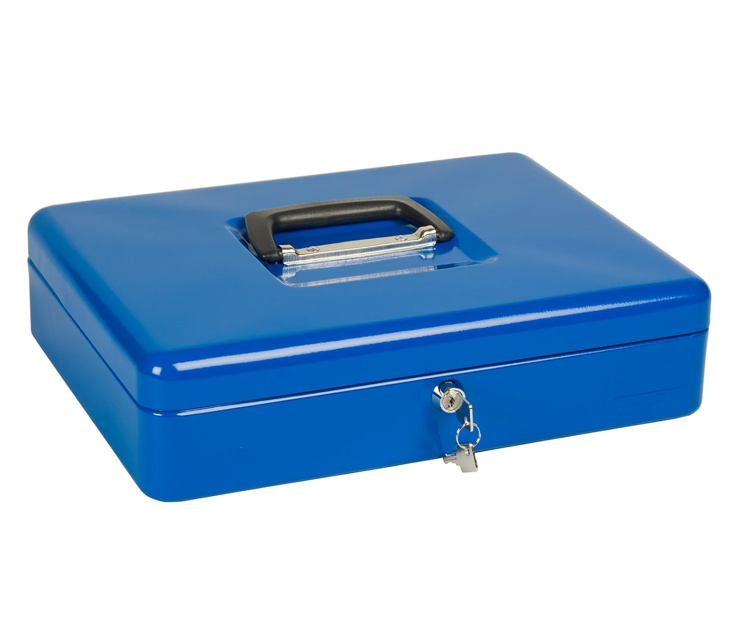 OfficeForce Cash Box, lockable metal transport Cash Box with 2 Keys