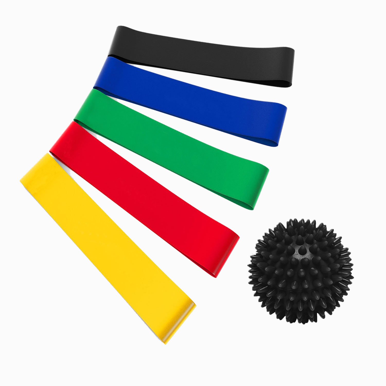 Ruanyi Bande Elastique Fitness Bande de Resistance d\'Exercice pour Musculation Pilates Yoga Sport Crossfit Rééducation Physique et Motrice Entrainement Corps avec Massage Ball
