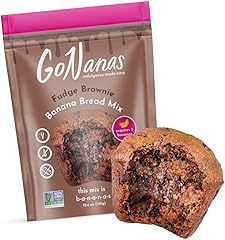 GoNanas Fudge Brownie Oat Flour Banana Bread Mix, Suitable for Plant Based Vegan Diets, Gluten Free Dairy Free Snacks, Health