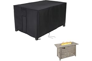 Youlvy Rectangular Fire Pit Cover for Best Choice Products 42 Inch Gas Fire Pit Table,Outdoor Waterproof Propane Firepit Table Cover - 42 X 20 X 25 Inch