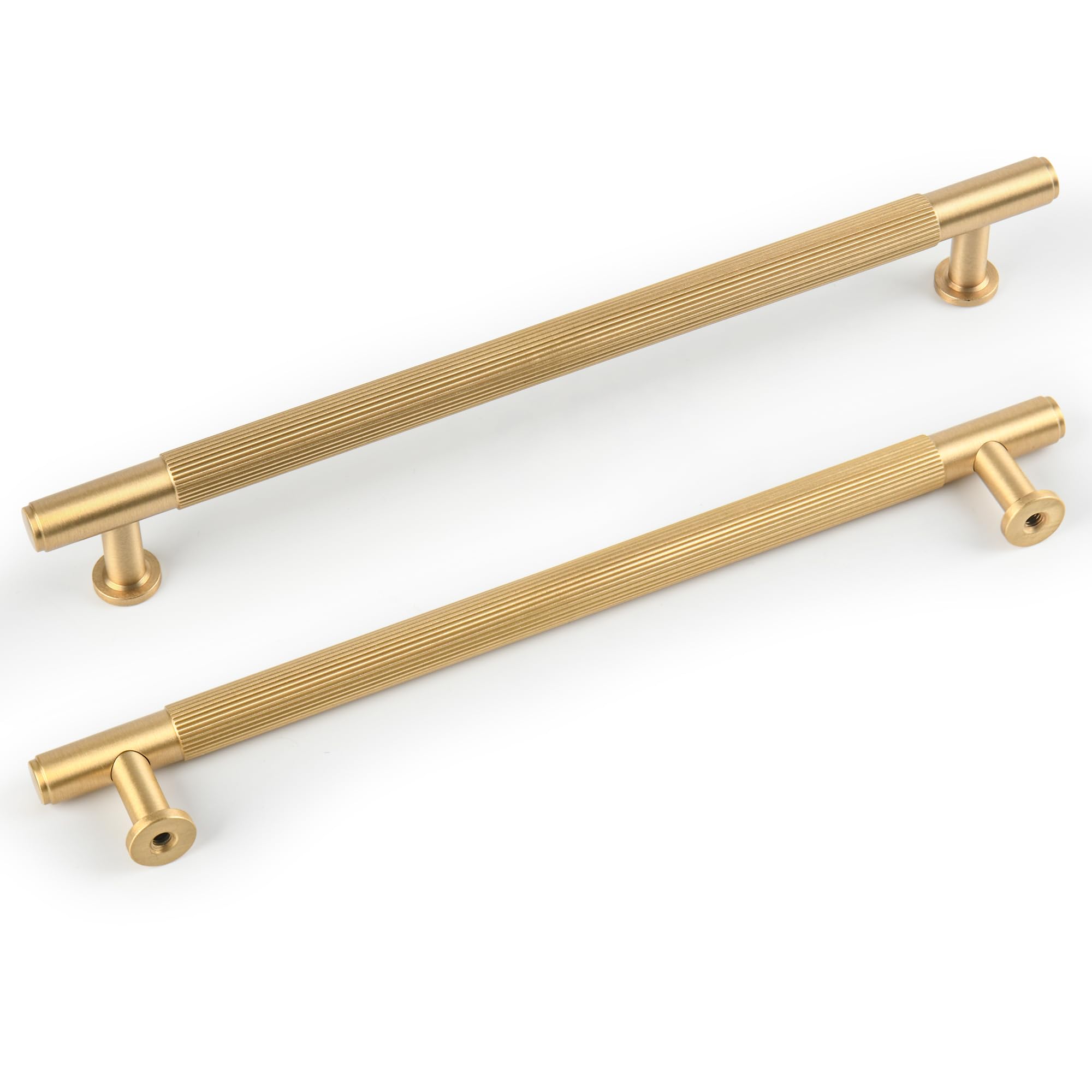 Photo 1 of SALISENG Solid Brass Kitchen Cabinet Pulls,7-1/2 Inch Brushed Matt Gold Dresser Drawer Handles, Modern Furniture Hardware Door Pulls for Cupborard Wardrobe Closet Vanity