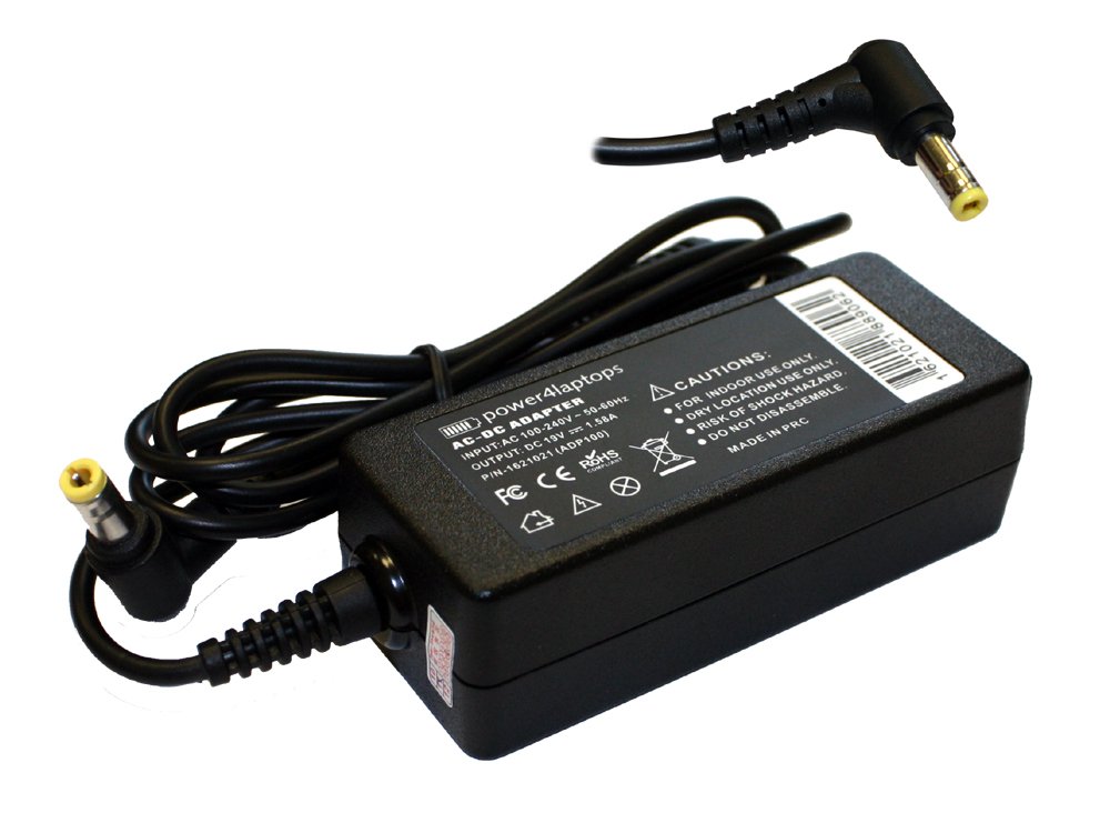 Power4Laptops AC Adapter Laptop Charger Power Supply Compatible with Toshiba Mini NB520-11Z, Toshiba
