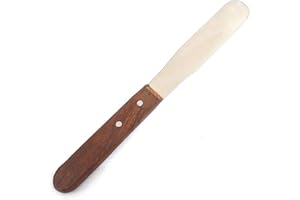 YOOZENA AAProTools Dental Metal Alginate Plaster Mixing Spatula Impression Material Mixing Knife with Wooden Handle