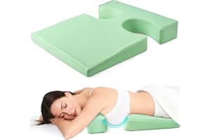 Breast Pillow for Sleeping，Bolster T-Wedge Cushion Massage for Bust Sizes(AA-D), Comfort Bolster Wedge, Chest Massage Table P