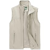 MANLUODANNI Men's Lightweight Vest Sleeveless Outdoor Work Jacket for Travel Hiking Running