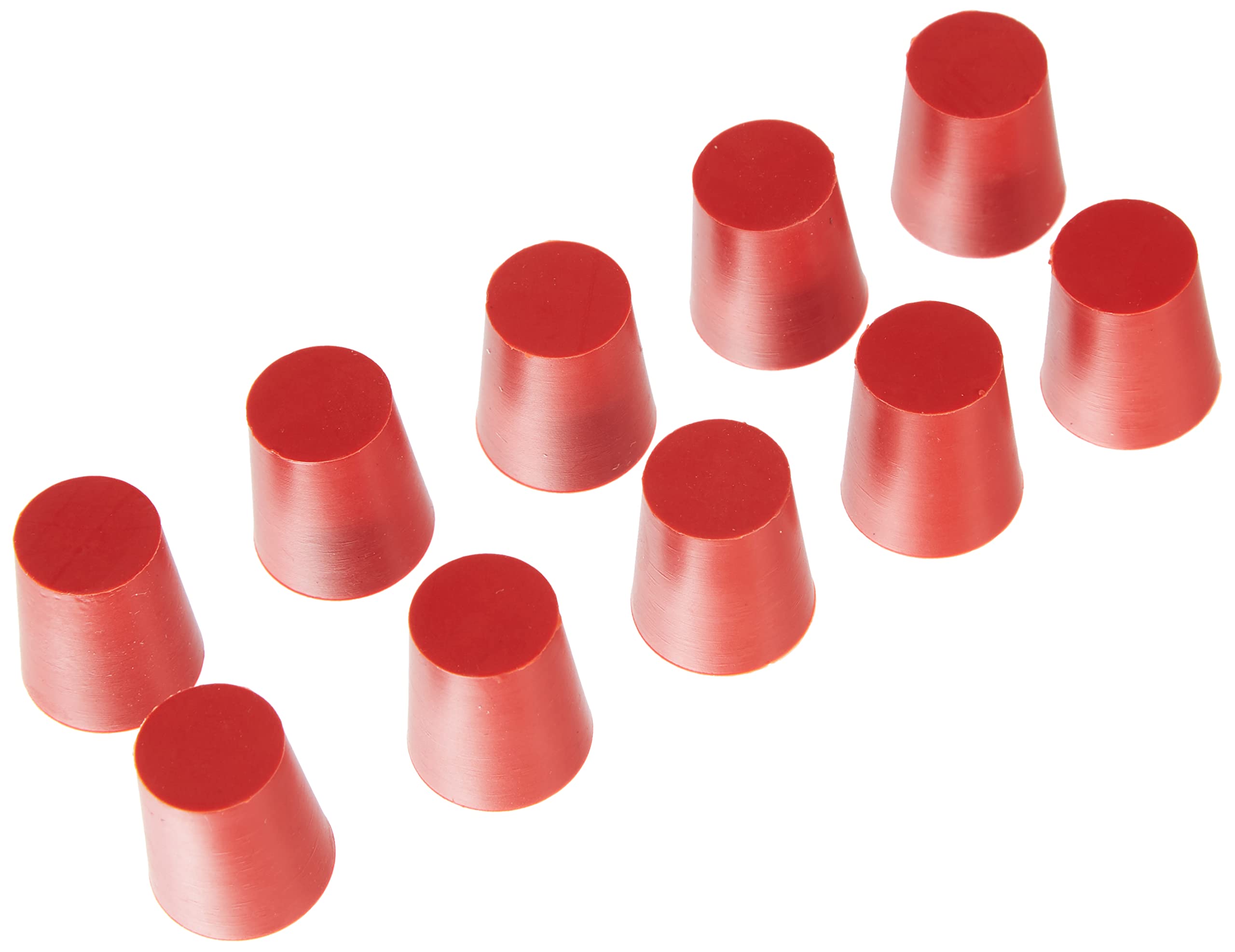Neolab 1 A31-1015 Rubber Plug 18 mm x 14 mm, 20 mm, Red (Pack of 10)