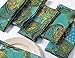 Cotton Napkins Set of 6; Colorful Green Yellow Blue Floral Print; Table Linens Spring Decorations