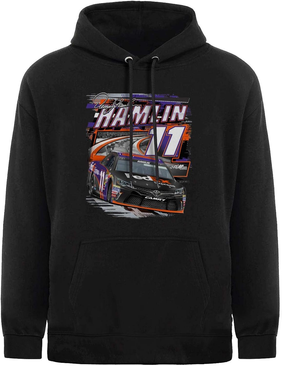 Mens Hoodie Nascar-denny-hamlin-fedex-racing-11- Fleece Sweatshirt ...