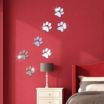 Pegatinas De Pared Paolian 7pcs Perro Huella Decoracion Casa