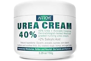 AIRROYE Urea 40% Foot Cream with 2% Plus Salicylic Acid for Heels - best Callus Remover For Feet & Hands, Natural Moisturizes Nourishes Softens Dry, Rough, Cracked, Dead Skin