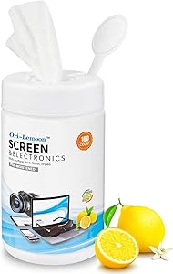 Monitor Wipes, Pre-Moistened Computer Screen Wipes for Electronics, Computer Monitor Cleaning Wipes for Eyeglasses, Tablets, Camera Lenses, Laptop, Screen Cleaner Wipes for Phones, TV, LCD