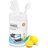 Monitor Wipes, Pre-Moistened Computer Screen Wipes for Electronics, Computer Monitor Cleaning Wipes for Eyeglasses, Tablets, 