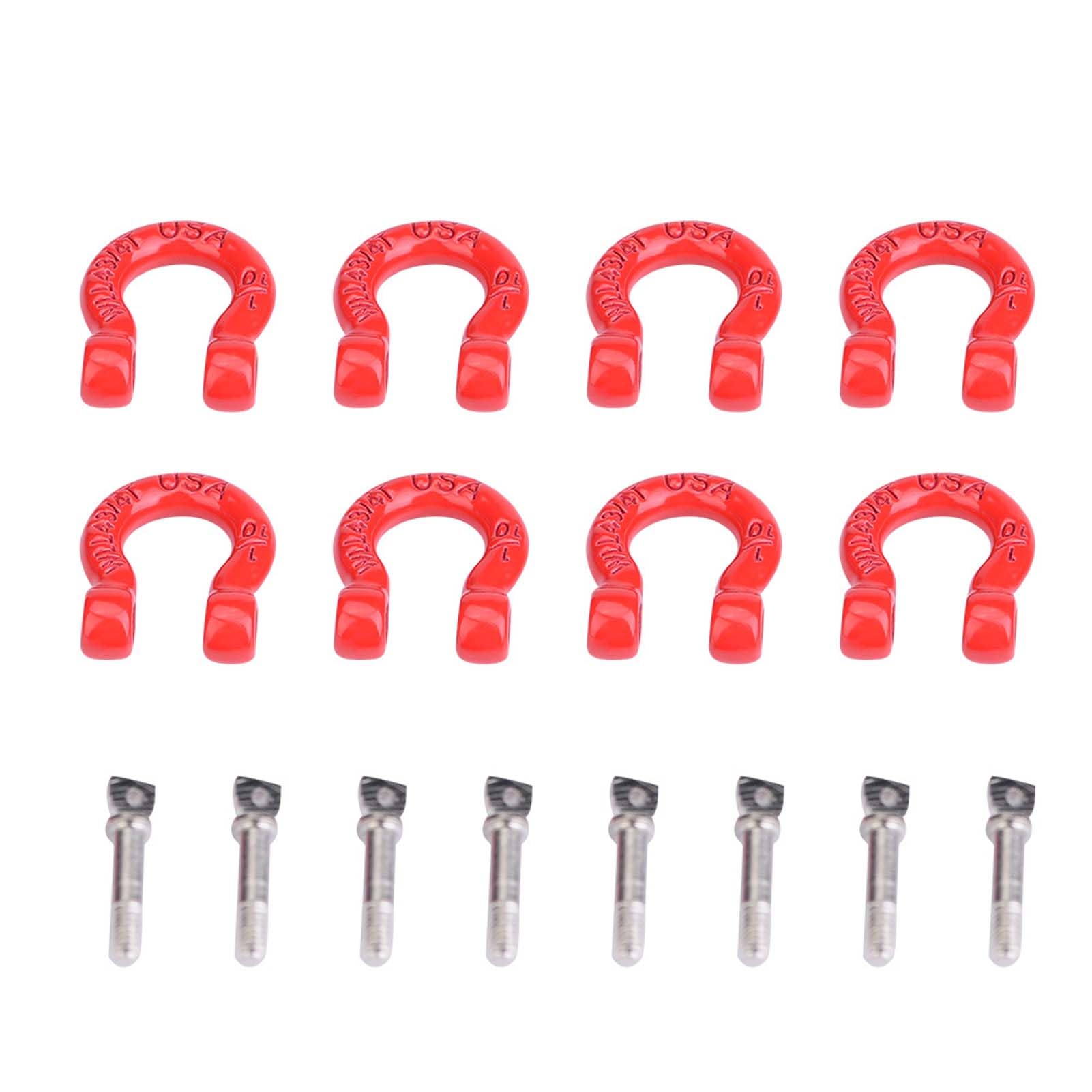 BONKZEBU 8PCS Assemble Parts Metal Tow Shackle Assist Lock Catch for RC Climbing Crawler Car for RC Climbing Crawler Car Axial SCX10 CC01 D90 D110 TF2