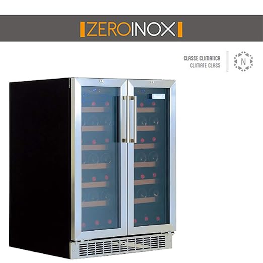 ZeroInox Nevera de Vino Doble ventilado 58,8 litros para ...
