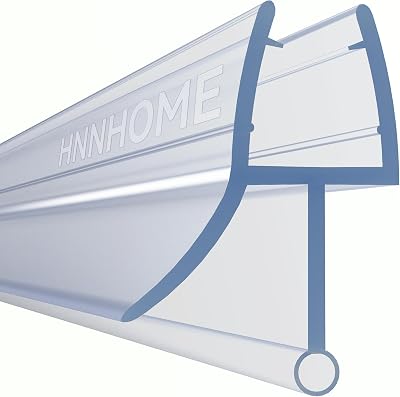 HNNHOME Rubber Plastic Shower Seal Strip 870mm for 4-6mm Glass Door Curved