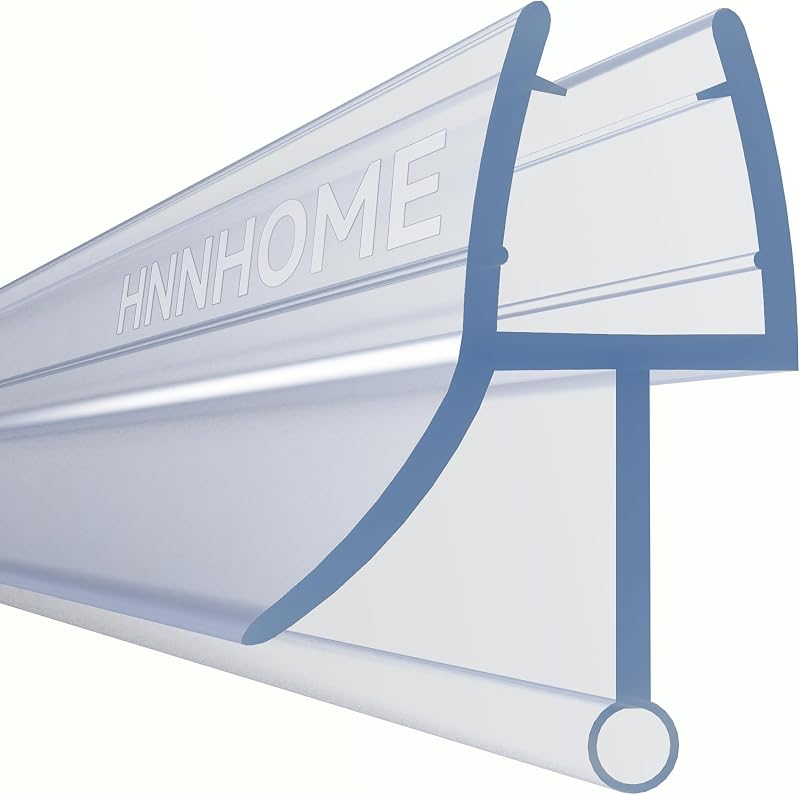 HNNHOME Rubber Plastic Shower Seal Strip 870mm for 4-6mm Glass Door Curved
