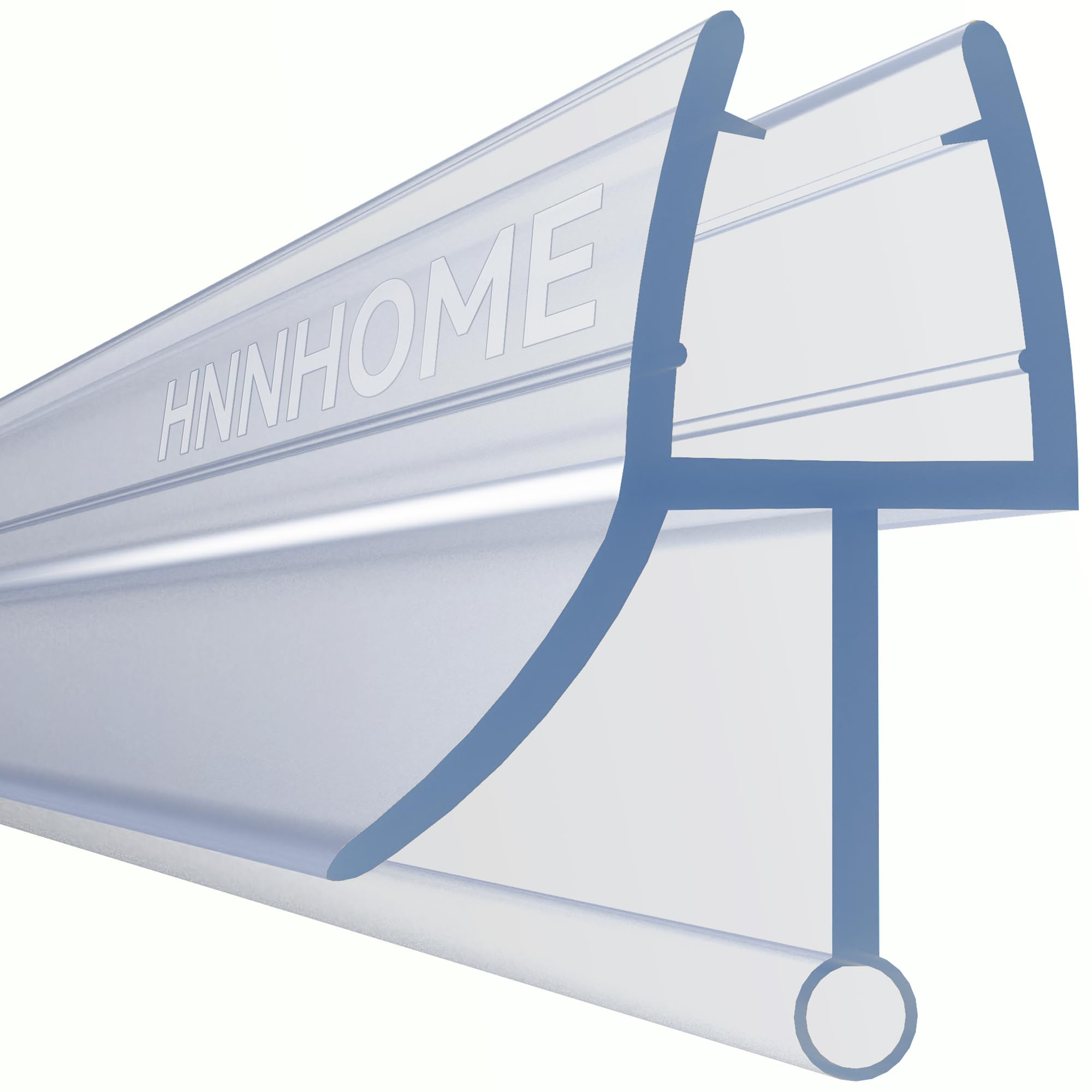 HNNHOME Rubber Plastic Bath Shower Screen Seal Strip for 8-10mm Glass Door Curved Straight 5-10mm Gap