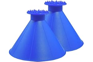 CAVLA 2 Pcs Magical Car Ice Scraper, Cone Ice Scraper, 2 in 1 Portable Ice Scraper Car Snow Removal, for Car Windshield, Snow