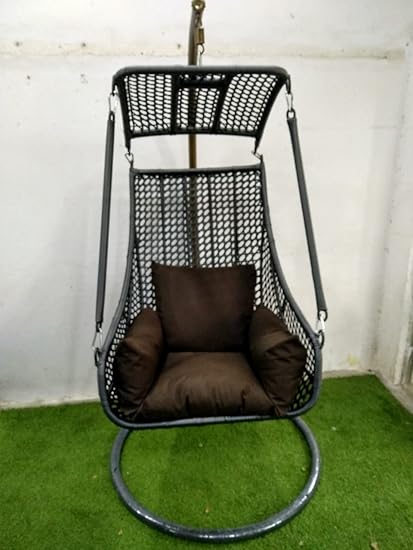 Wicker HUB GC415 Outdoor Swing with Stand Grey