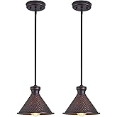 Tarentlight Pendant Light (2 Packs), Kitchen Lights Ceiling Hanging,Oil-Rubbed Bronze Finish, Farmhouse Lighting for Kitchen 