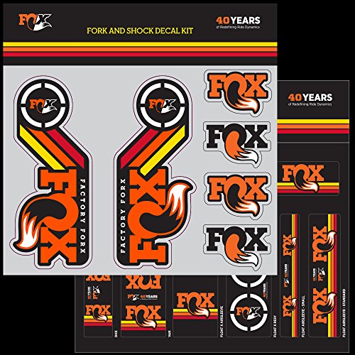 FOX Decal 2015 AM Heritage, Fork and Shock Kit, Orange Rainbow