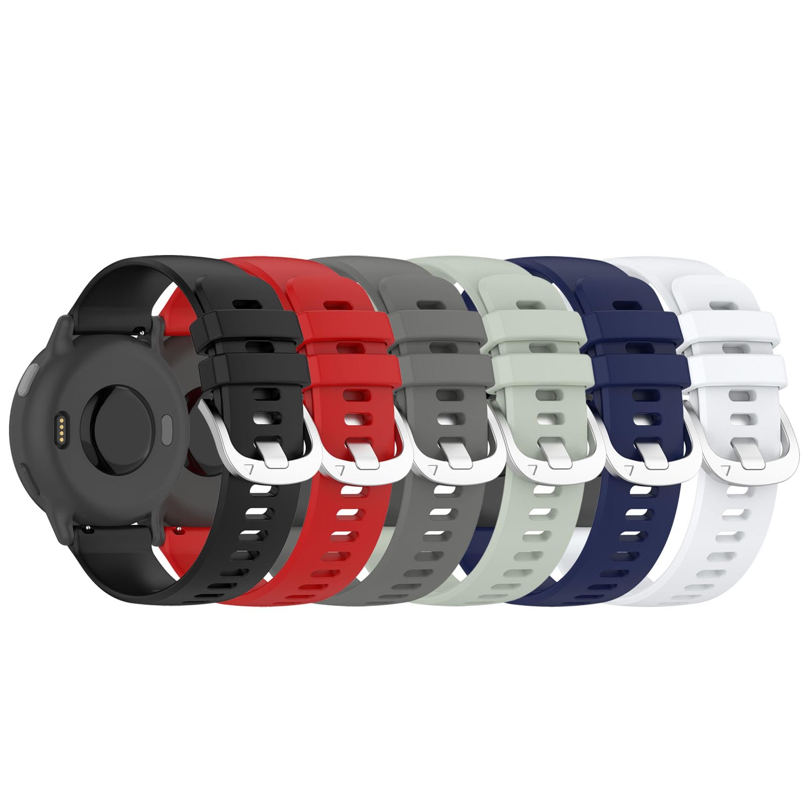 Chofit Straps Compatible with Polar Vantage V3/SUUNTO Race/Suunto 9 Peak Pro/Garmin Venu 3 Strap, Soft Silicone Sport Wristbands Arm Band for 22mm Replacement Bands, 6-Pack (6Pack-A)