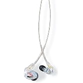 Shure SE425 PRO Sound Isolating Wired Earbuds - Clear | Professional in-ear monitors with dual-driver hybrid sound, secure fit, detachable cable and durable build
