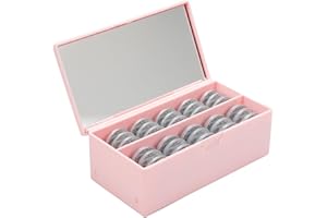 EYEPOCKET Daily Contact Lens Case - Travel Contact Case, Daily Lens Organizer, Flip Top Eye Contacts Carrier for Disposable Lenses & Dailies, Cute Pink