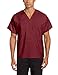 Landau Essentials Unisex Relaxed Fit 1-Pocket V-Neck Scrub Top 7502 Wine