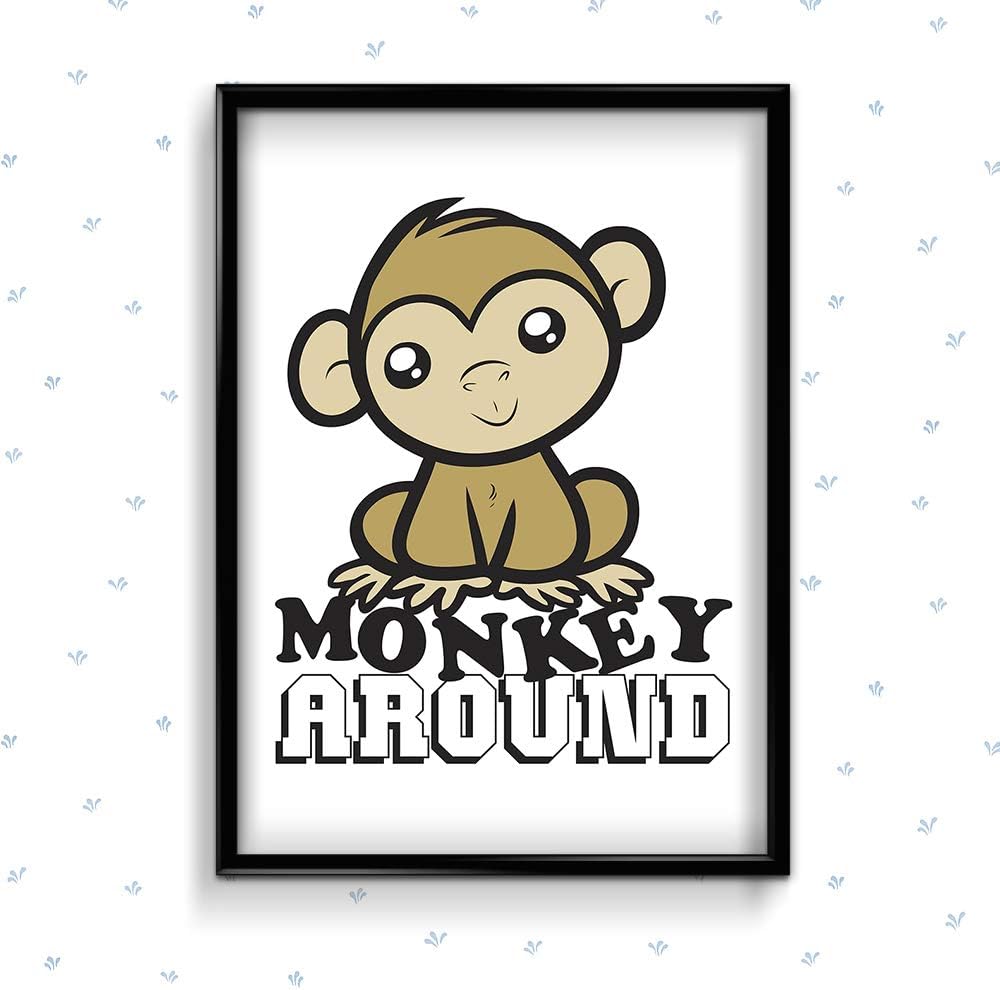 Stukk Stickers Monkey Around Children Kids Room Decor Boys Girls Poster Art Print Wall
