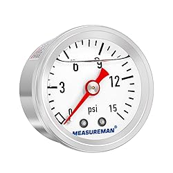 MEASUREMAN 1-1/2" Dial Size, Glycerin Filled Fuel