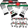 10PCS Palestine Flag Scarf for Women Men,Double Side Scarf Palestine Satin Scarf,Palestine Flag Shawl Sash Stole Wraps Scraf
