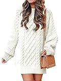 ANRABESS Women Long Sleeve Oversized Cable Knit