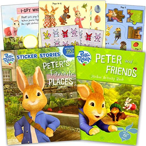 Peter Rabbit Stickers Story Books Set ~ 2 Books with Over 150 Stickers (Party Supplies)
