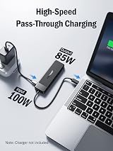 Lemorele 10-in-1 USB C Hub Dock 4K HDMI VGA PD 100W SD/TF 3x USB for HP view 7