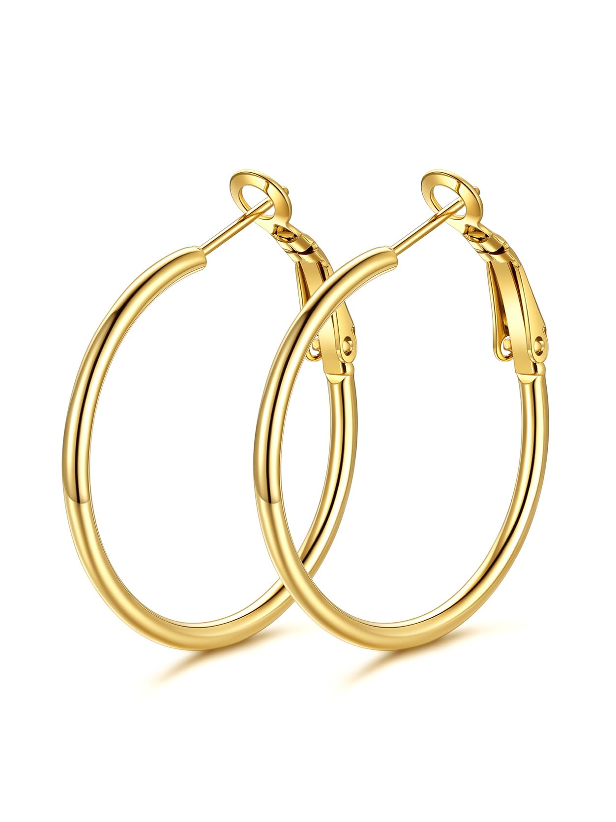 Gold Hoop Earrings for Woman Dainty Small Loop Earring Stainless Steel Hoops for Mother Daughter