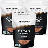 Terrasoul Superfoods Organic Cacao Powder, 3 Lbs (3 Pack) - Raw | Keto | Vegan