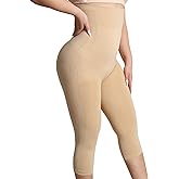 Takusun Shapewear Leggings for Women Tummy Control High Waisted Capri Body Shaper Butt Lift Thigh Slimmer