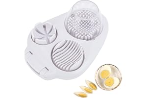Egg Slicer for Hard Boiled Eggs,3 Slice Modes Egg Cutter,Portable Multifunctional Egg Cutter,Hand Chopper Kitchen Tool for St