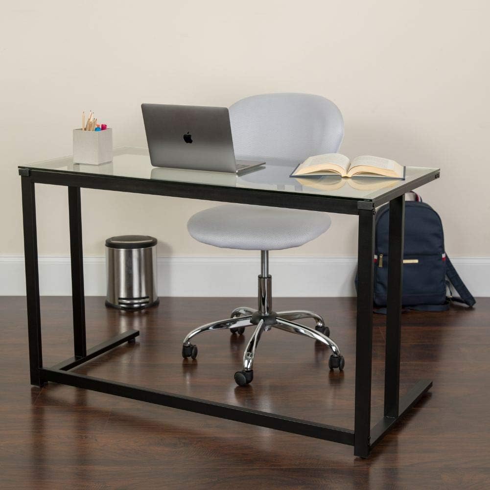 glass desk