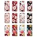 iPhone 8 Plus Case, iPhone 7 Plus Case, [3-Pack] CarterLily Watercolor Flowers Floral Pattern Soft Clear Flexible TPU Back Case for iPhone 7 Plus iPhone 8 Plus 5.5'' - Watercolor Flowers